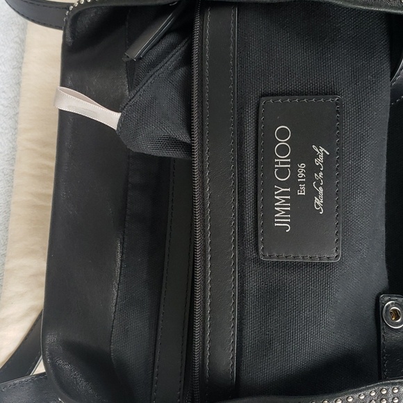 Jimmy Choo Lambskin tote black 🔥 😍💕 - Picture 4 of 16